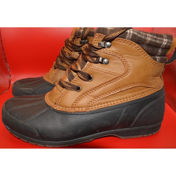 Magellan Outdoors Youth Duck Boots Size 6 Brown Black Waterproof Winter Snow - Picture 4 of 9